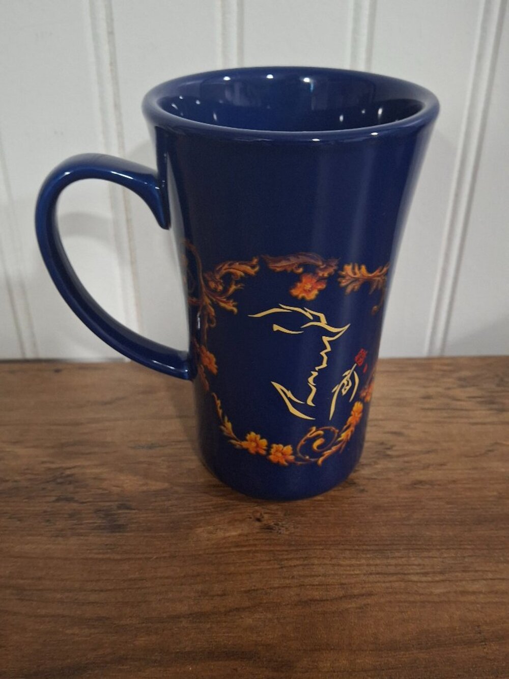 Disney Beauty and the Beast Broadway Musical Blue Ceramic Mug Beast